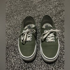 Olive Green Vans Women’s 8.5 Men’s 7